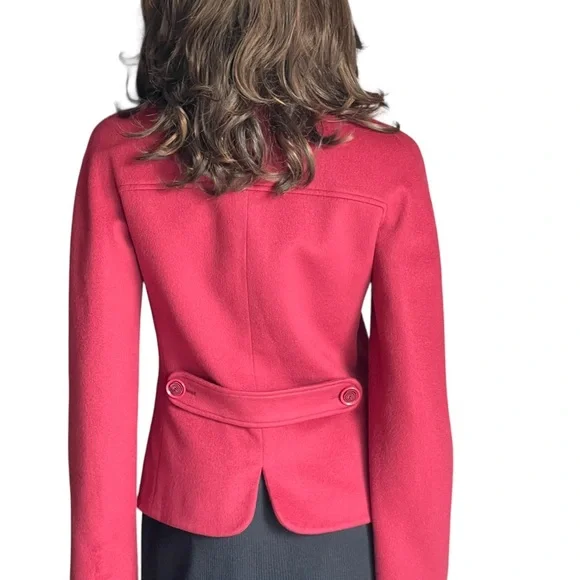 Giorgio Armani Jackets & Coats red blazer wool/ cashmere size EUR 38 (2) USA - Picture 4 of 16